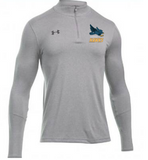 Under Armour - T-shirt - Long Sleeve - 1/4 Zip - Navy and Grey - Adult