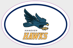 Hanover Hawks Vinyl Decal Magnet