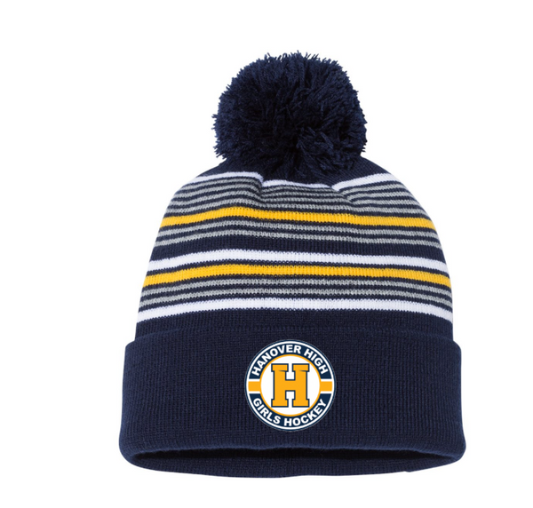Pom Pom Hat- Girls Hockey