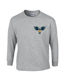 T-Shirt - Long-Sleeve - Cotton - Gray - Adult/Youth - Hawk Designs
