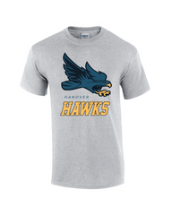 T-Shirt - Short Sleeve - Cotton - Gray - Men's/Youth - Hawk Designs