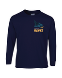 T-Shirt - Long-Sleeve - Cotton - Navy - Adult/Youth - Hawk Designs
