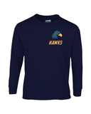 T-Shirt - Long-Sleeve - Cotton - Navy - Adult/Youth - Hawk Designs
